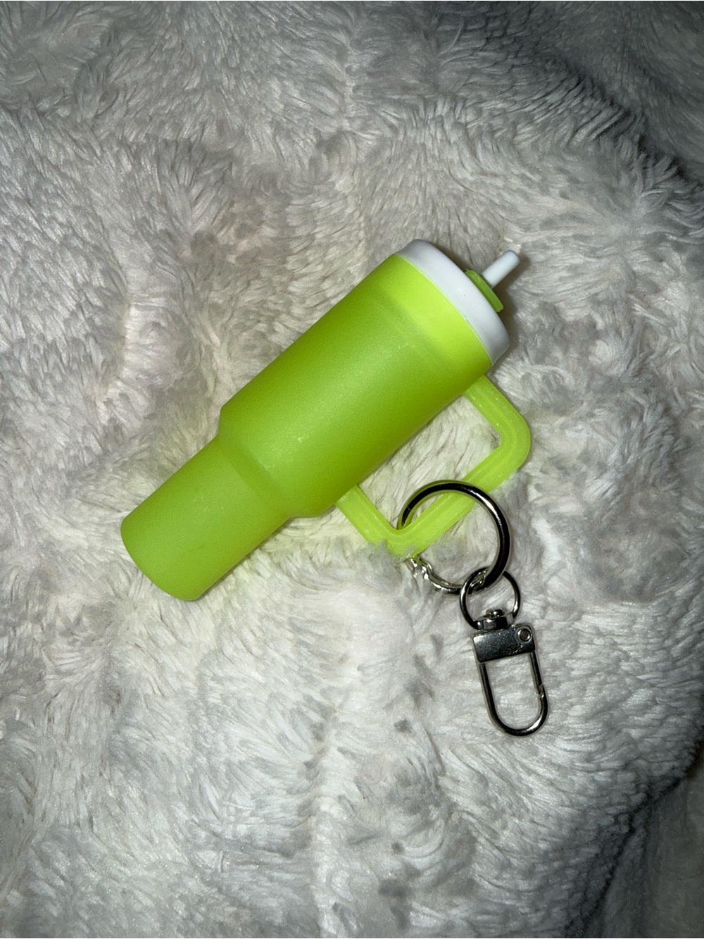 Neon Lime Mini Squeeze Bottle Keychain - Party Accessory